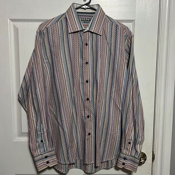 🔥🔥 CUADRA STPLE LEGACY High End Quality Button Down Shirt - PERFECT - Sz Lg - Picture 2 of 11
